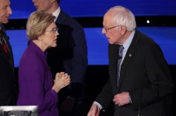 sanders and warren Meme Template