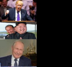 Trump Kim Putin Meme Template