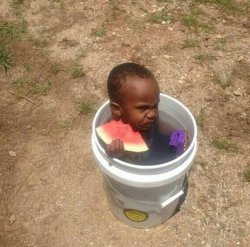 Bucket bath Meme Template