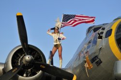 Warbird Pinup B-17G Flying Fortress Meme Template