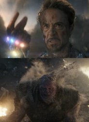 Iron man snaps fingers Meme Template