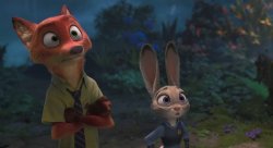 Nick Wilde and Judy Hopps wide eyes Meme Template