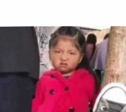 Niña Enojada de Rojo Meme Template