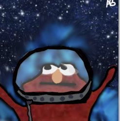 Elmo went to space Meme Template