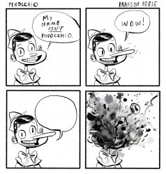 Pinocchio Head Explosion Meme Template