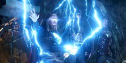 thor with lightning Meme Template
