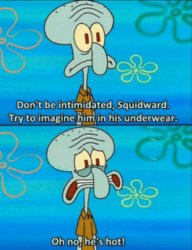 Squidward oh no, he's hot Meme Template
