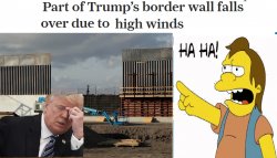 Border Wall collapses Meme Template