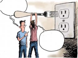 Sticking Fork In Electric Outlet Meme Template