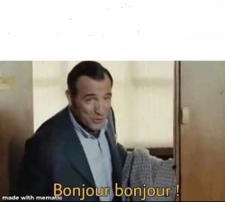 OSS 117 bonjour Meme Template