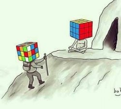 Rubik's Cube Guru Meme Template