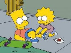 Lisa and Bart Bandaid Meme Template