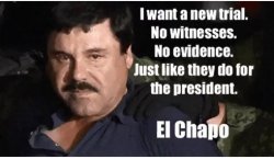 El Chapo Wants a Trump Trial Meme Template