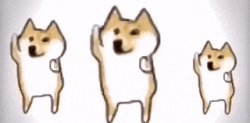 group of doges dancing Meme Template