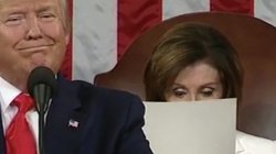 Trump and Pelosi at SOTU 2020 Meme Template