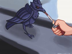 Lighter corviknight Meme Template