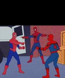 Three spiderman Meme Template