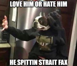 Love Him or hate him he spittin strait fax Meme Template