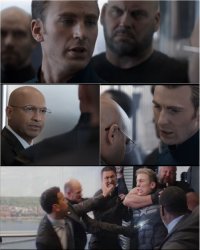Captain America lift fight Meme Template