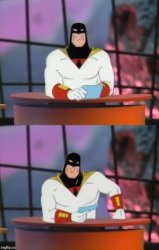 FAKE NEWS WITH SPACE GHOST Meme Template