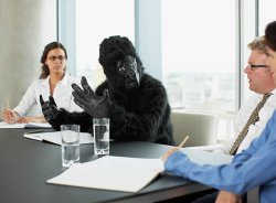 Gorilla suit meeting Meme Template