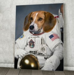 Astronaut Pet Portrait Meme Template