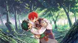 Tododeku in a forest Meme Template