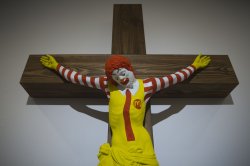 RONALD MCDONALD CRUCIFIED Meme Template