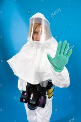 Woman in a Hazmat suit Meme Template