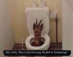 Summon The Toilet Deer Meme Template