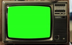 Retro TV Green Screen Meme Template