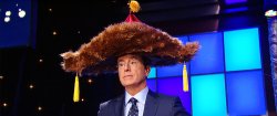 Steven Colbert Furry Hat Meme Template