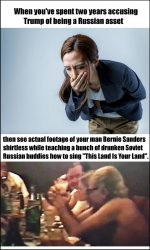 Bernie Sanders and the Russian gag factor Meme Template