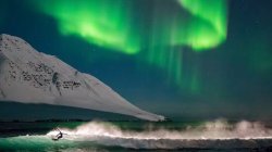 Iceland Surfer Northern Lights Meme Template