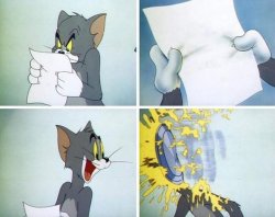 Tom & Jerry Pie In The Face Meme Template