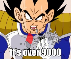 It's over 9000! (Dragon Ball Z) (Newer Animation) Meme Template