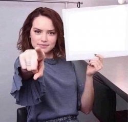 WOMAN POINTING HOLDING BLANK SIGN Meme Template