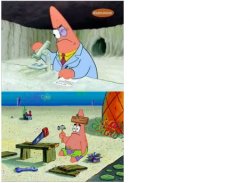 Patrick Smart Dumb Meme Template