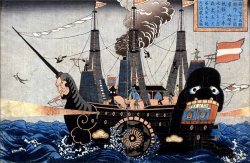 Commodore Perry steamship Japanese art Meme Template