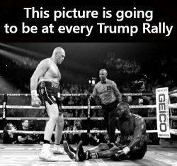 Fury vs Wilder Trump Rally Picture Meme Template
