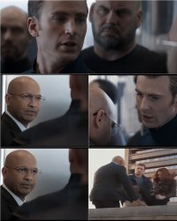 Captain America Elevator Scene Revenge Meme Template