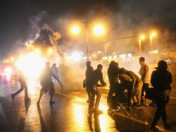 Flame mob Meme Template