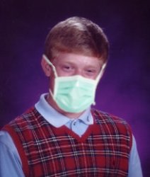 Bad Luck Brian Surgical Mask Meme Template