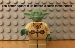 Threatening Yoda Meme Template