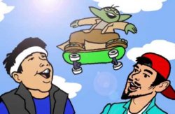 Cool Skateboard Yoda Meme Template