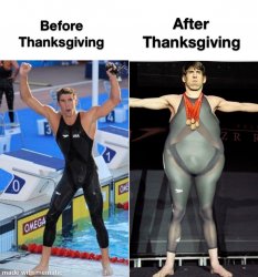 Michael Phelps’ Thanksgiving Meme Template