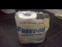 'Freedom' = toilet paper Meme Template