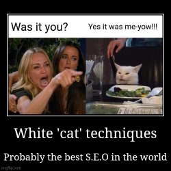 White cat techniques best SEO Meme Template