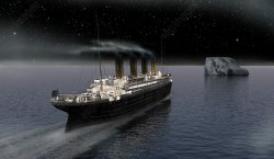 Titanic approaching the iceberg Meme Template