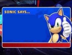 Sonic says Meme Template